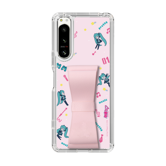 Slim Protection Case - STAND & RING RIBBON Sakura Pink［ HATSUNE MIKU - Ribbon - Instrumental - Pink ］