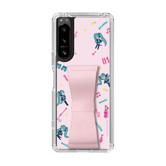 Slim Protection Case - STAND & RING RIBBON Sakura Pink［ HATSUNE MIKU - Ribbon - Instrumental - Pink ］