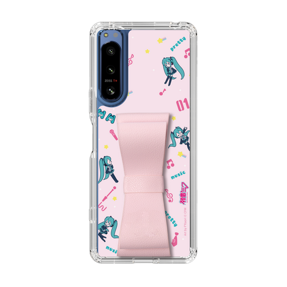 Slim Protection Case - STAND & RING RIBBON Sakura Pink［ HATSUNE MIKU - Ribbon - Instrumental - Pink ］