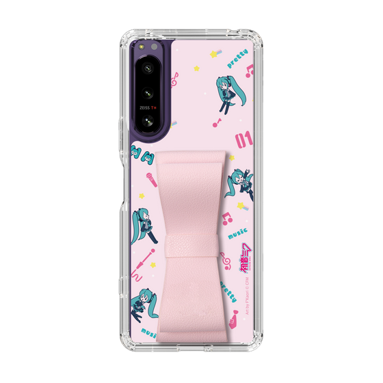 Slim Protection Case - STAND & RING RIBBON Sakura Pink［ HATSUNE MIKU - Ribbon - Instrumental - Pink ］