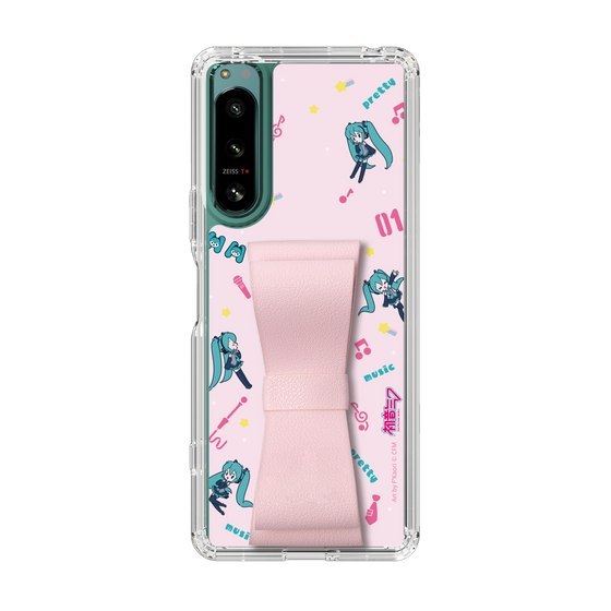 Slim Protection Case - STAND & RING RIBBON Sakura Pink［ HATSUNE MIKU - Ribbon - Instrumental - Pink ］