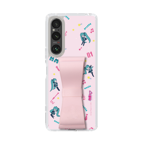 Slim Protection Case - STAND & RING RIBBON Sakura Pink［ HATSUNE MIKU - Ribbon - Instrumental - Pink ］