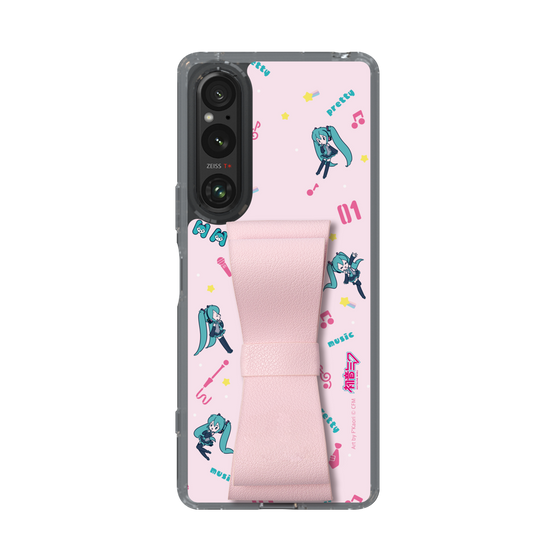 Slim Protection Case - STAND & RING RIBBON Sakura Pink［ HATSUNE MIKU - Ribbon - Instrumental - Pink ］