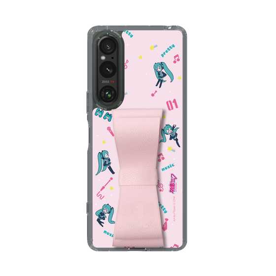 Slim Protection Case - STAND & RING RIBBON Sakura Pink［ HATSUNE MIKU - Ribbon - Instrumental - Pink ］