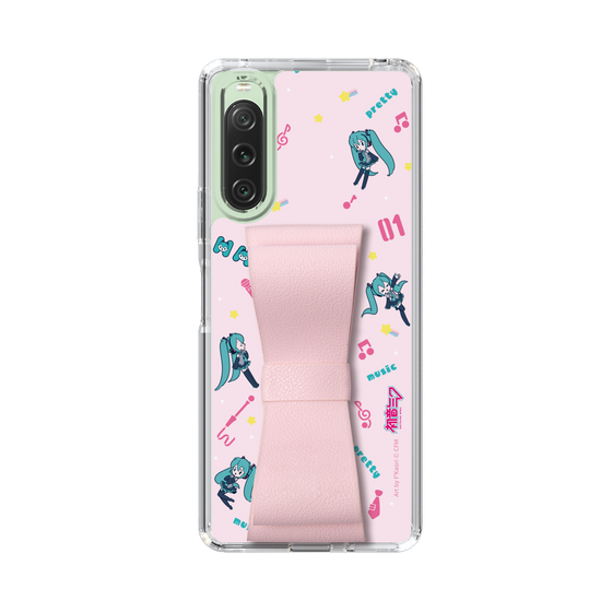 Slim Protection Case - STAND & RING RIBBON Sakura Pink［ HATSUNE MIKU - Ribbon - Instrumental - Pink ］