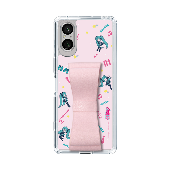 Slim Protection Case - STAND & RING RIBBON Sakura Pink［ HATSUNE MIKU - Ribbon - Instrumental - Pink ］