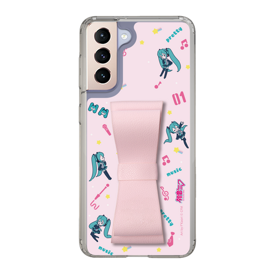 Slim Protection Case - STAND & RING RIBBON Sakura Pink［ HATSUNE MIKU - Ribbon - Instrumental - Pink ］