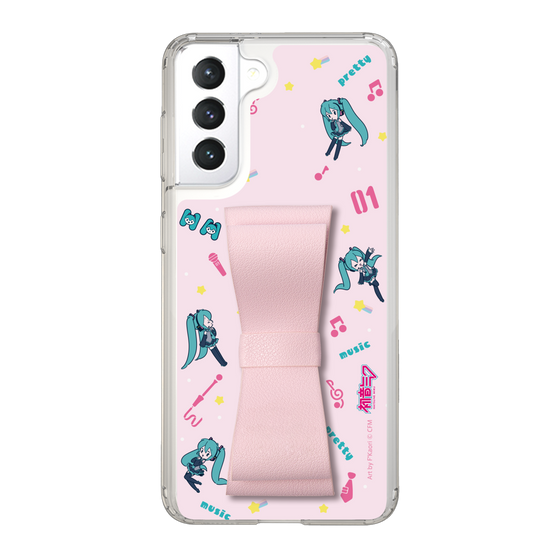 Slim Protection Case - STAND & RING RIBBON Sakura Pink［ HATSUNE MIKU - Ribbon - Instrumental - Pink ］