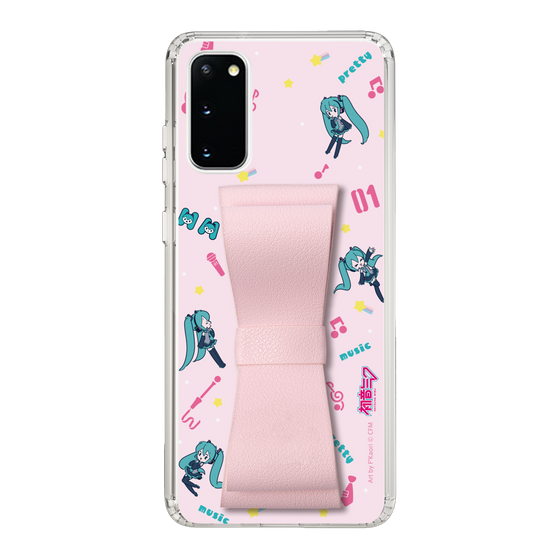 Slim Protection Case - STAND & RING RIBBON Sakura Pink［ HATSUNE MIKU - Ribbon - Instrumental - Pink ］