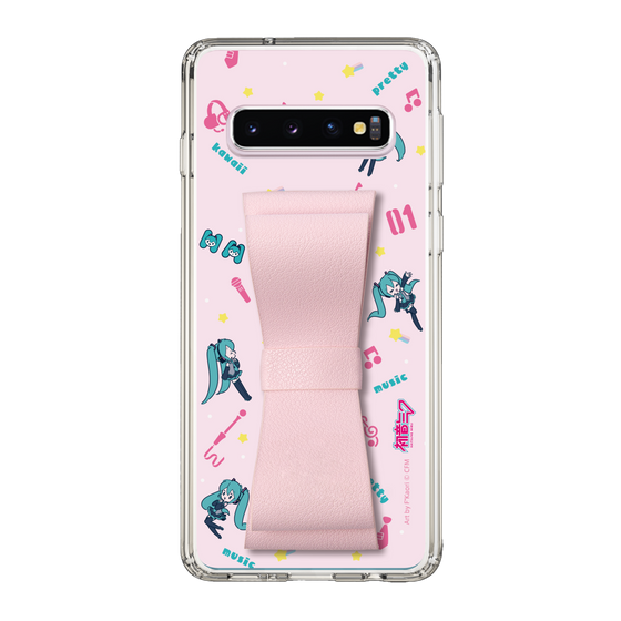 Slim Protection Case - STAND & RING RIBBON Sakura Pink［ HATSUNE MIKU - Ribbon - Instrumental - Pink ］