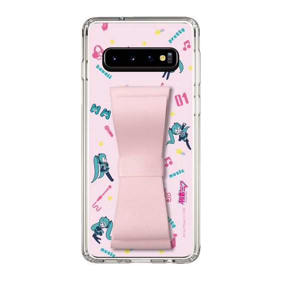 Slim Protection Case - STAND & RING RIBBON Sakura Pink［ HATSUNE MIKU - Ribbon - Instrumental - Pink ］