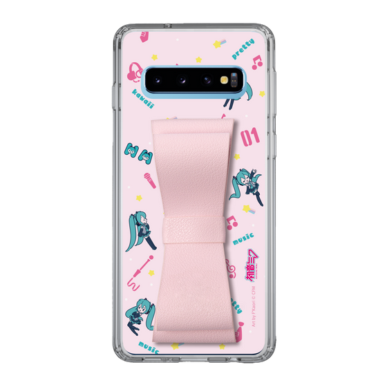 Slim Protection Case - STAND & RING RIBBON Sakura Pink［ HATSUNE MIKU - Ribbon - Instrumental - Pink ］