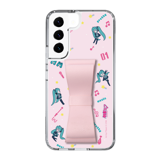 Slim Protection Case - STAND & RING RIBBON Sakura Pink［ HATSUNE MIKU - Ribbon - Instrumental - Pink ］