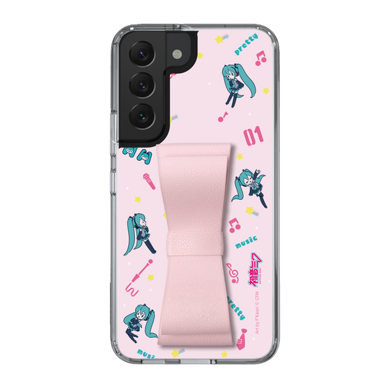 Slim Protection Case - STAND & RING RIBBON Sakura Pink［ HATSUNE MIKU - Ribbon - Instrumental - Pink ］
