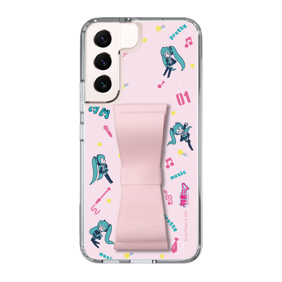 Slim Protection Case - STAND & RING RIBBON Sakura Pink［ HATSUNE MIKU - Ribbon - Instrumental - Pink ］