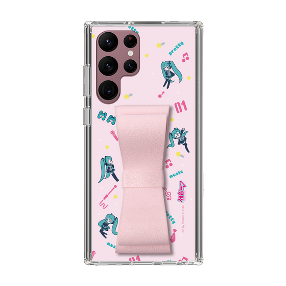 Slim Protection Case - STAND & RING RIBBON Sakura Pink［ HATSUNE MIKU - Ribbon - Instrumental - Pink ］