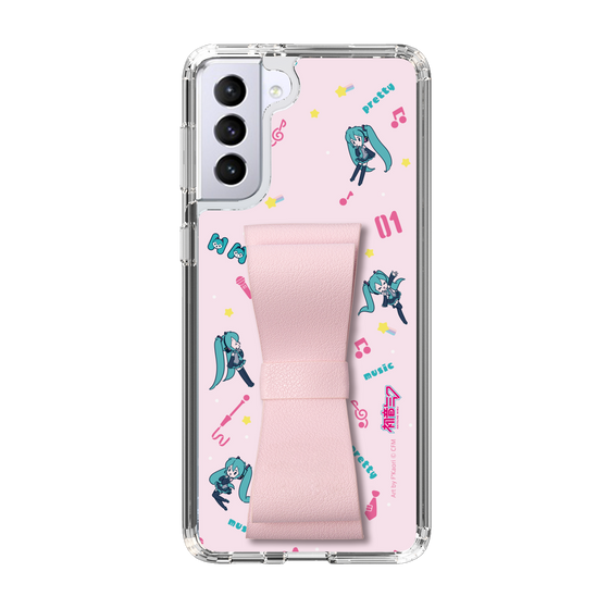 Slim Protection Case - STAND & RING RIBBON Sakura Pink［ HATSUNE MIKU - Ribbon - Instrumental - Pink ］