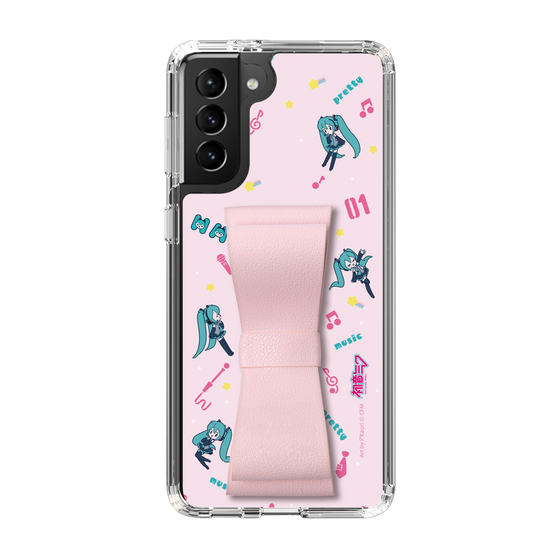 Slim Protection Case - STAND & RING RIBBON Sakura Pink［ HATSUNE MIKU - Ribbon - Instrumental - Pink ］