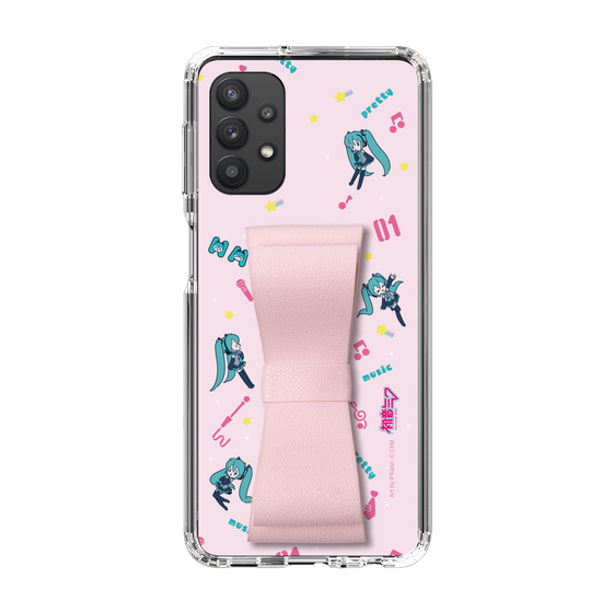 Slim Protection Case - STAND & RING RIBBON Sakura Pink［ HATSUNE MIKU - Ribbon - Instrumental - Pink ］
