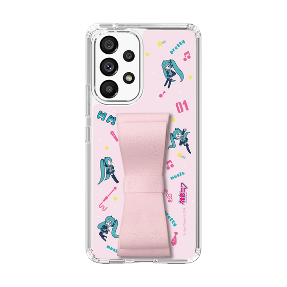 Slim Protection Case - STAND & RING RIBBON Sakura Pink［ HATSUNE MIKU - Ribbon - Instrumental - Pink ］