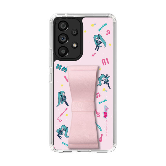 Slim Protection Case - STAND & RING RIBBON Sakura Pink［ HATSUNE MIKU - Ribbon - Instrumental - Pink ］