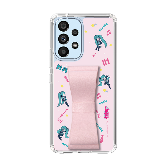Slim Protection Case - STAND & RING RIBBON Sakura Pink［ HATSUNE MIKU - Ribbon - Instrumental - Pink ］