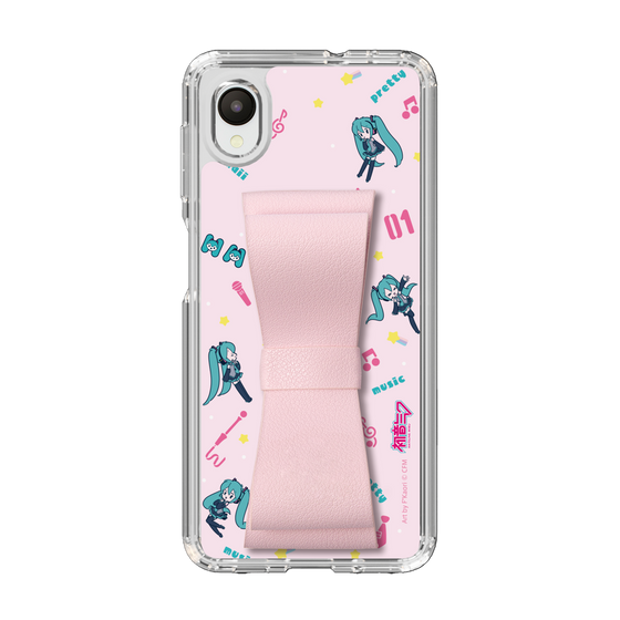 Slim Protection Case - STAND & RING RIBBON Sakura Pink［ HATSUNE MIKU - Ribbon - Instrumental - Pink ］