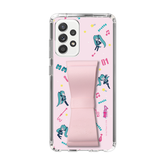 Slim Protection Case - STAND & RING RIBBON Sakura Pink［ HATSUNE MIKU - Ribbon - Instrumental - Pink ］