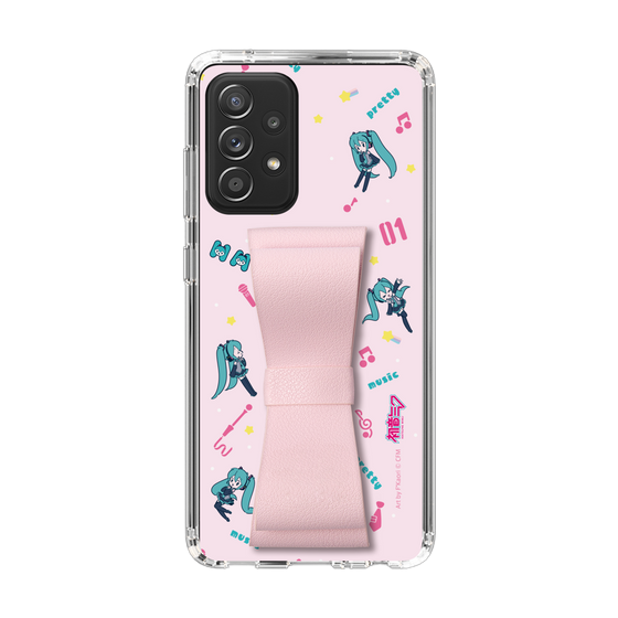 Slim Protection Case - STAND & RING RIBBON Sakura Pink［ HATSUNE MIKU - Ribbon - Instrumental - Pink ］