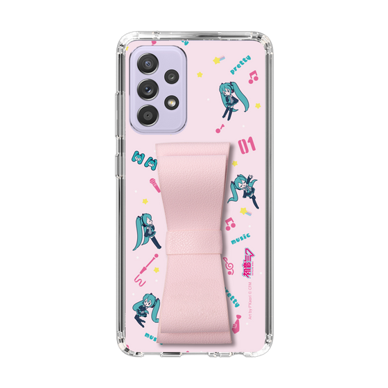 Slim Protection Case - STAND & RING RIBBON Sakura Pink［ HATSUNE MIKU - Ribbon - Instrumental - Pink ］