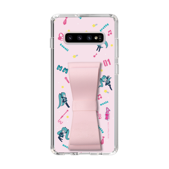 Slim Protection Case - STAND & RING RIBBON Sakura Pink［ HATSUNE MIKU - Ribbon - Instrumental - Pink ］