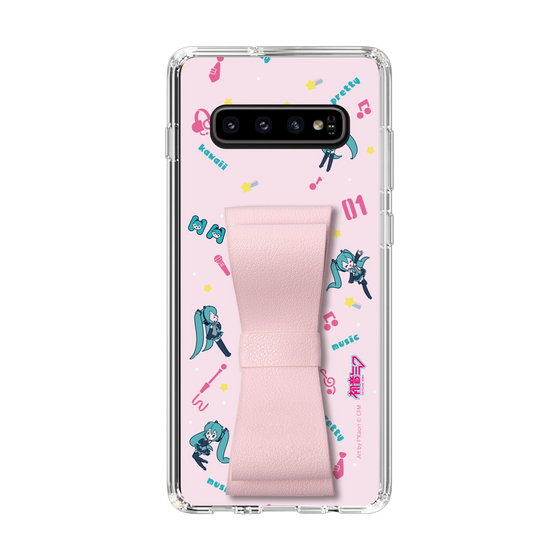 Slim Protection Case - STAND & RING RIBBON Sakura Pink［ HATSUNE MIKU - Ribbon - Instrumental - Pink ］