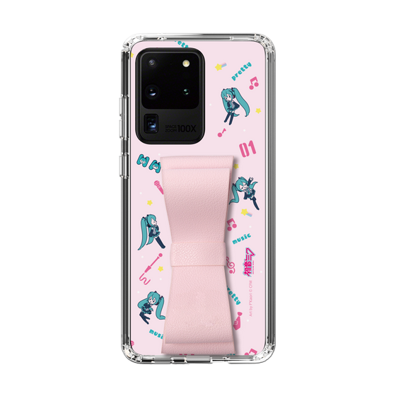 Slim Protection Case - STAND & RING RIBBON Sakura Pink［ HATSUNE MIKU - Ribbon - Instrumental - Pink ］