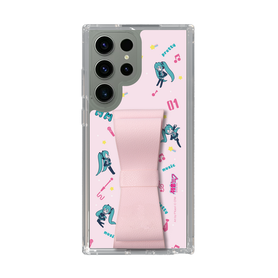 Slim Protection Case - STAND & RING RIBBON Sakura Pink［ HATSUNE MIKU - Ribbon - Instrumental - Pink ］