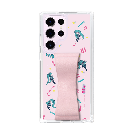 Slim Protection Case - STAND & RING RIBBON Sakura Pink［ HATSUNE MIKU - Ribbon - Instrumental - Pink ］