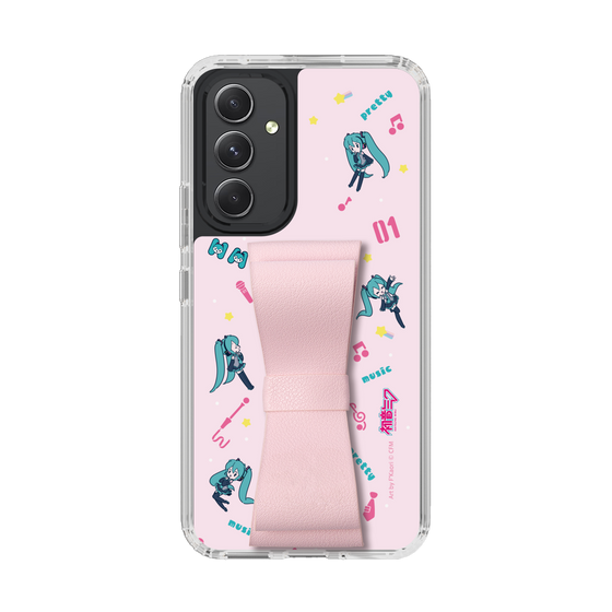 Slim Protection Case - STAND & RING RIBBON Sakura Pink［ HATSUNE MIKU - Ribbon - Instrumental - Pink ］