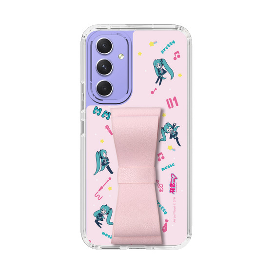 Slim Protection Case - STAND & RING RIBBON Sakura Pink［ HATSUNE MIKU - Ribbon - Instrumental - Pink ］