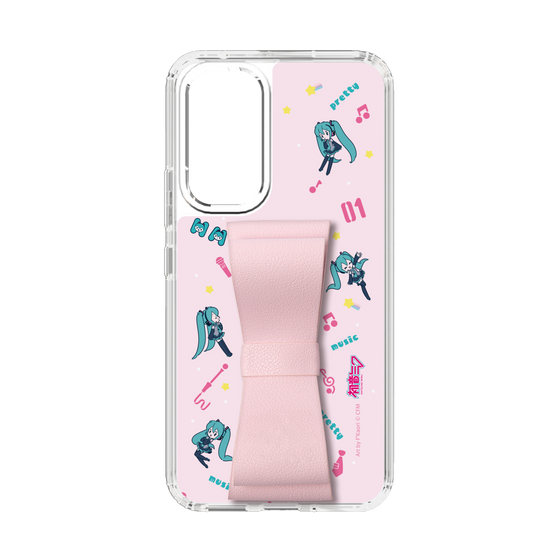 Slim Protection Case - STAND & RING RIBBON Sakura Pink［ HATSUNE MIKU - Ribbon - Instrumental - Pink ］