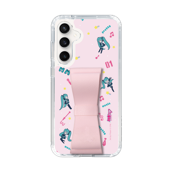 Slim Protection Case - STAND & RING RIBBON Sakura Pink［ HATSUNE MIKU - Ribbon - Instrumental - Pink ］