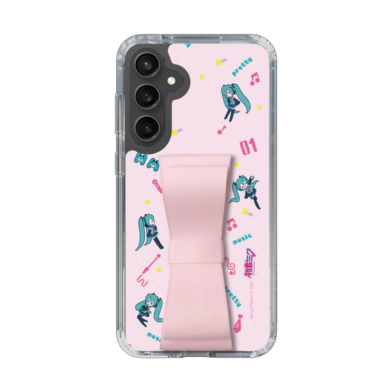 Slim Protection Case - STAND & RING RIBBON Sakura Pink［ HATSUNE MIKU - Ribbon - Instrumental - Pink ］
