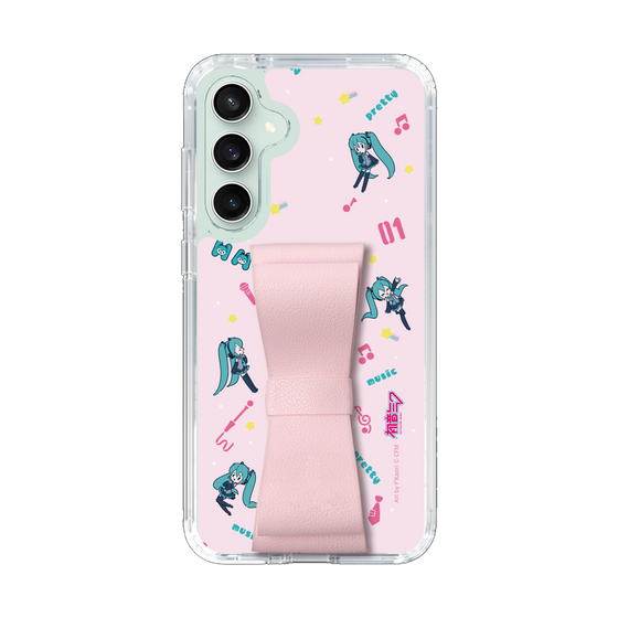 Slim Protection Case - STAND & RING RIBBON Sakura Pink［ HATSUNE MIKU - Ribbon - Instrumental - Pink ］