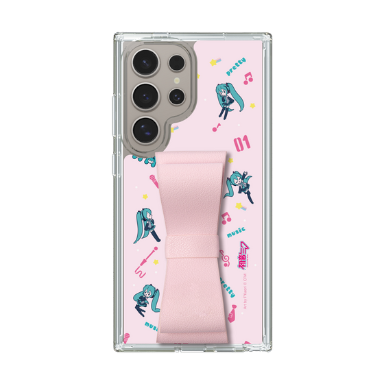 Slim Protection Case - STAND & RING RIBBON Sakura Pink［ HATSUNE MIKU - Ribbon - Instrumental - Pink ］