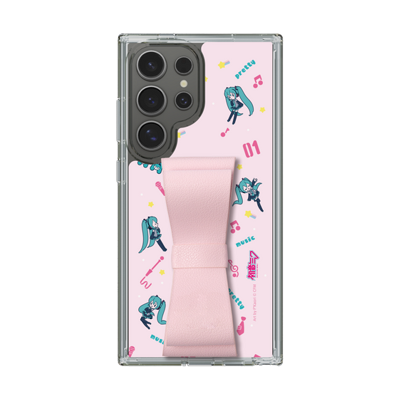Slim Protection Case - STAND & RING RIBBON Sakura Pink［ HATSUNE MIKU - Ribbon - Instrumental - Pink ］