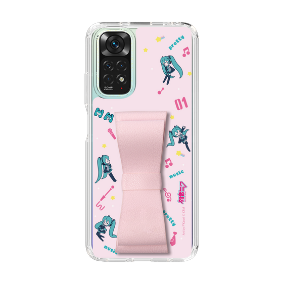 Slim Protection Case - STAND & RING RIBBON Sakura Pink［ HATSUNE MIKU - Ribbon - Instrumental - Pink ］