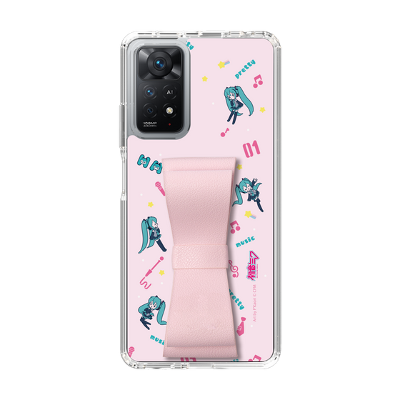Slim Protection Case - STAND & RING RIBBON Sakura Pink［ HATSUNE MIKU - Ribbon - Instrumental - Pink ］