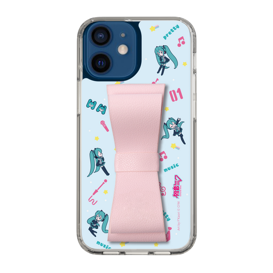 Slim Protection Case - STAND & RING RIBBON Sakura Pink［ HATSUNE MIKU - Ribbon - Instrumental - Blue ］