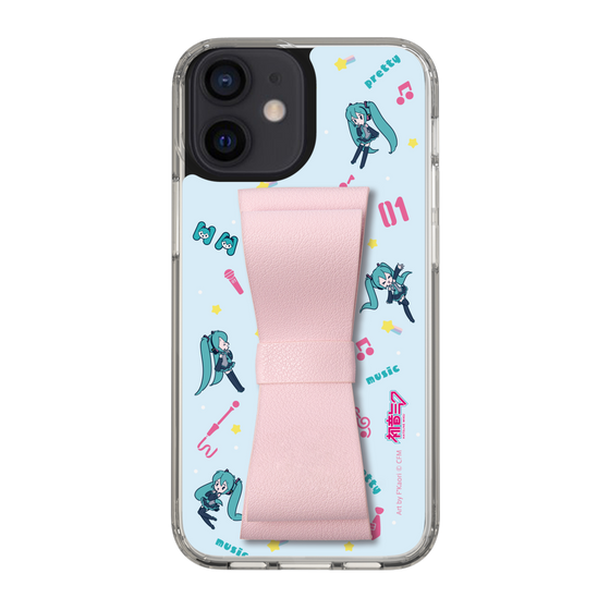 Slim Protection Case - STAND & RING RIBBON Sakura Pink［ HATSUNE MIKU - Ribbon - Instrumental - Blue ］