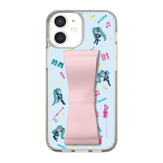 Slim Protection Case - STAND & RING RIBBON Sakura Pink［ HATSUNE MIKU - Ribbon - Instrumental - Blue ］