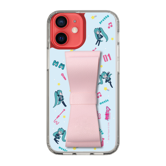 Slim Protection Case - STAND & RING RIBBON Sakura Pink［ HATSUNE MIKU - Ribbon - Instrumental - Blue ］