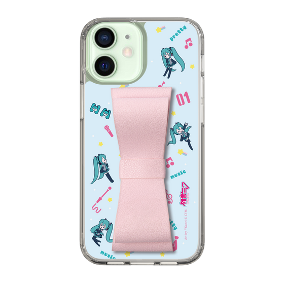 Slim Protection Case - STAND & RING RIBBON Sakura Pink［ HATSUNE MIKU - Ribbon - Instrumental - Blue ］